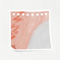 Pink paint textured paper note design element