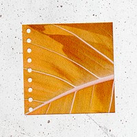 Yellow leaf patterned notepaper