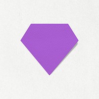 Purple textured paper diamond design element