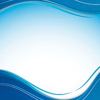 Blue curve frame template on an ombre background