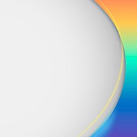 Rainbow gradient curve frame template vector