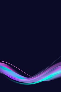 Neon purple curve frame template vector