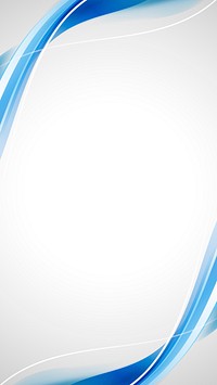 Minimal white mobile wallpaper, blue business frame background design