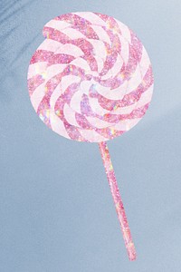 Pink holographic sweet lollipop design element