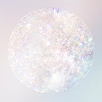 Silver holographic full moon design element