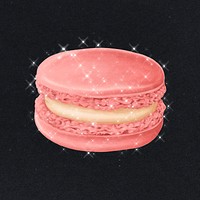 Hand drawn sparkling sweet macaron design element