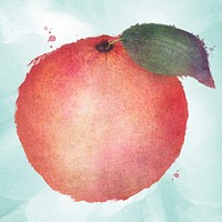 Hand drawn orange watercolor style design resource