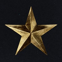 Gold star sticker design element