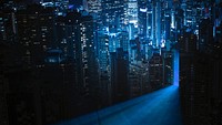 City of innovation at night
