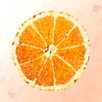 Half slice orange crystallized style illustration