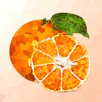 Tangerine oranges crystallized style illustration