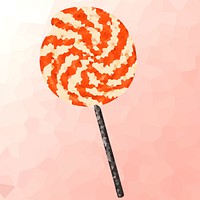 Sweet lollipop crystallized style illustration