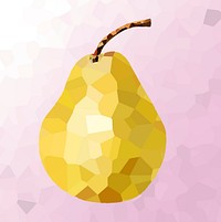 Pear crystallized style illustration