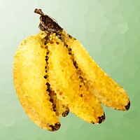 Bananas crystallized style illustration