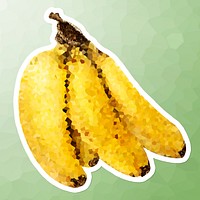 Bananas crystallized style sticker illustration