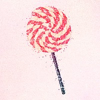 Glitter lollipop design element