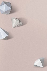 Gray paper craft diamond patterned background