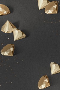 Gold paper craft textured diamond patterned template