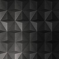 3D dark gray paper craft tetrahedron patterned background