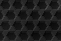 Black hexagon paper craft hexagon patterned background