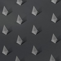 3D gray asymmetric hexagonal bipyramid patterned background