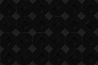 3D black square diamond patterned background