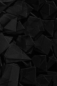 3D black geometric patterned background