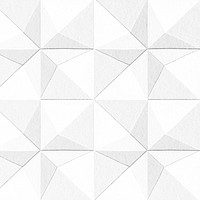 3D white paper craft pentahedron patterned background