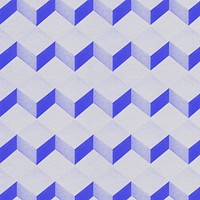 3D gray and indigo paper craft cubic patterned background