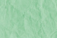 Crumpled green grid paper textured background