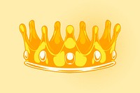 Gold crown sticker design element