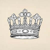Crown outline sticker overlay design resource 