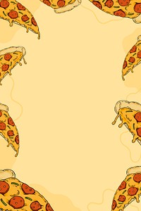 Pepperoni pizza frame design resource 