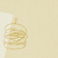 Hand drawn hamburger background design resource