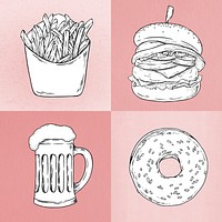 Drawing icon set design resources
