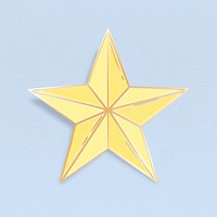 Gold star icon on blue background