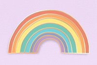 Cute colorful rainbow design element