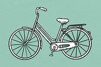 Hand drawn retro bicycle design element