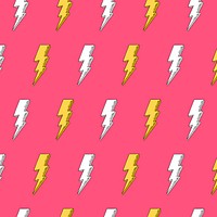 Yellow flash patterned pink background