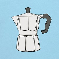 Coffee in a moka pot psd