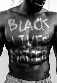 Black man protesting for black lives matter movement