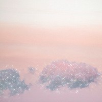Sparkly clouds on a pink sky design resource 