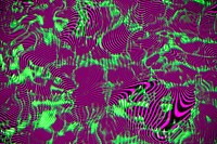 Magenta and neon green fluid background design 