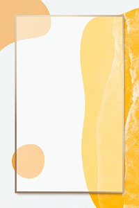 Orange pattern gold frame psd background