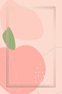 Gold peach psd frame design space