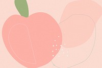 Hand drawn peach Memphis background vector