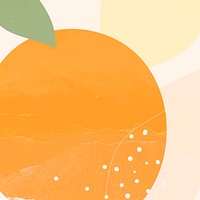 Hand drawn orange fruit Memphis background vector