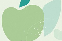 Hand drawn green apple Memphis background vector