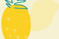 Hand drawn pineapple Memphis background vector