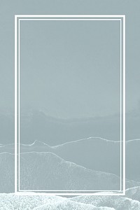 Blank rectangular frame on gray wavy texture illustration